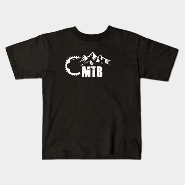 MTB Mountains Kids T-Shirt by ChrisWilson